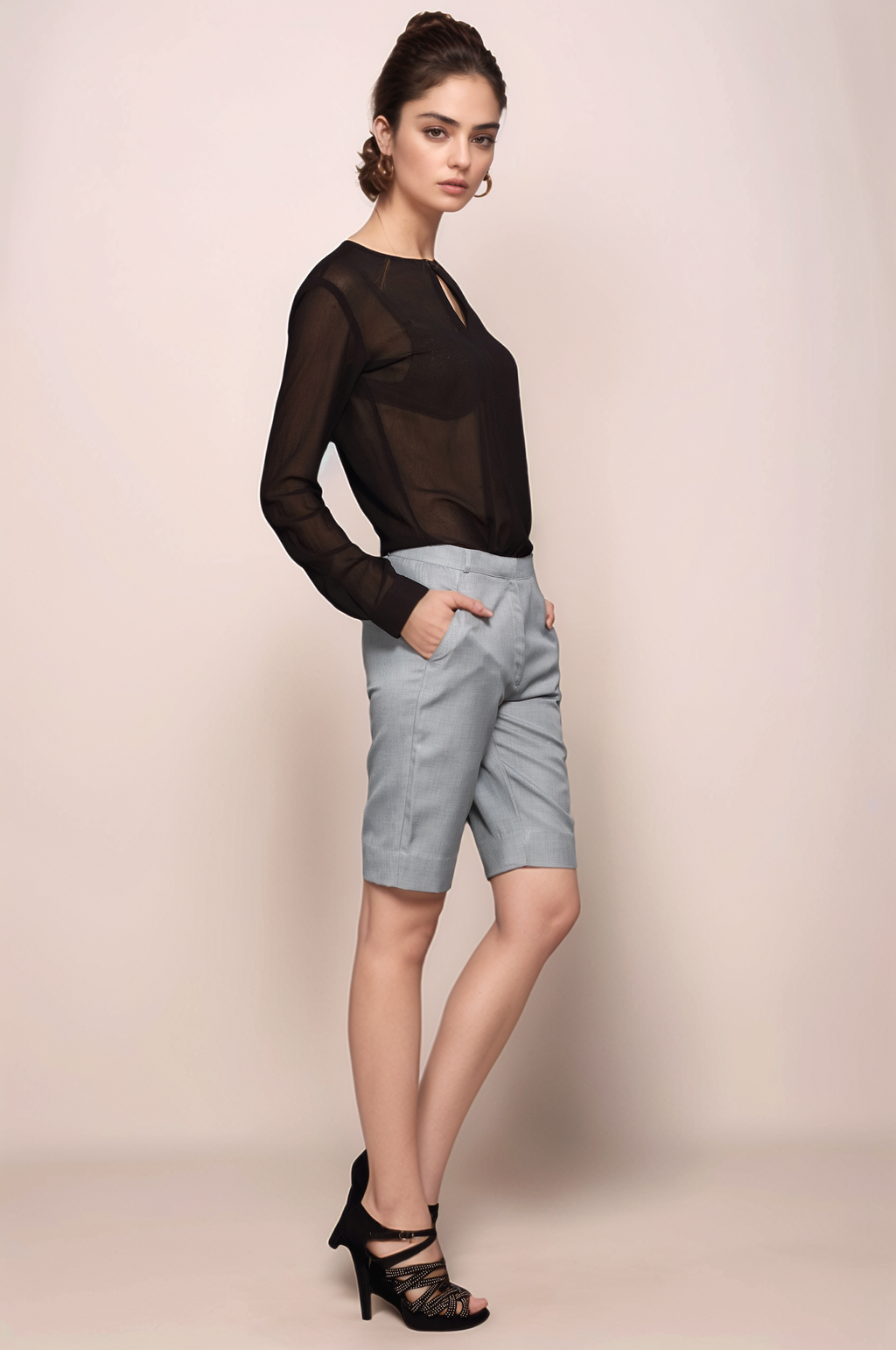 Light Grey Long Shorts