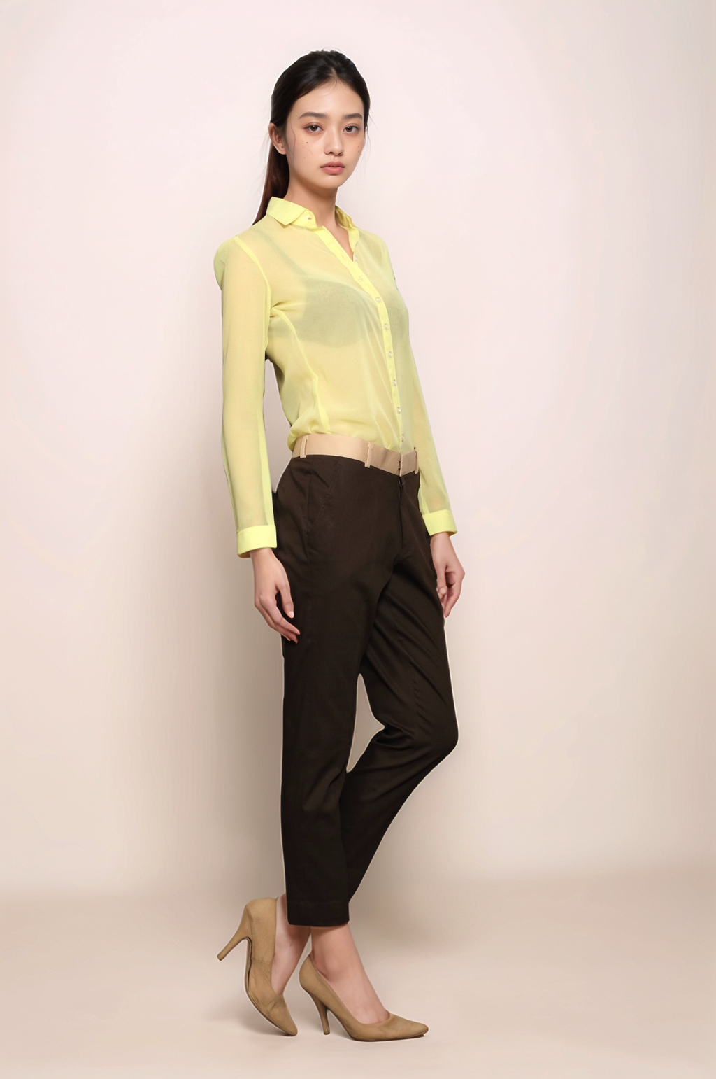 Brown Cotton Trouser