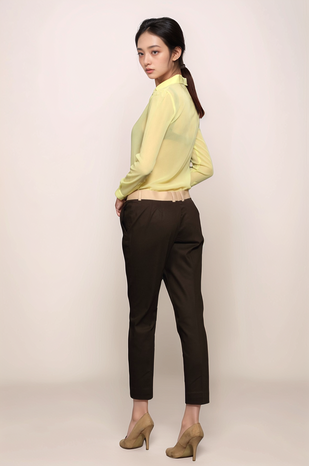 Brown Cotton Trouser