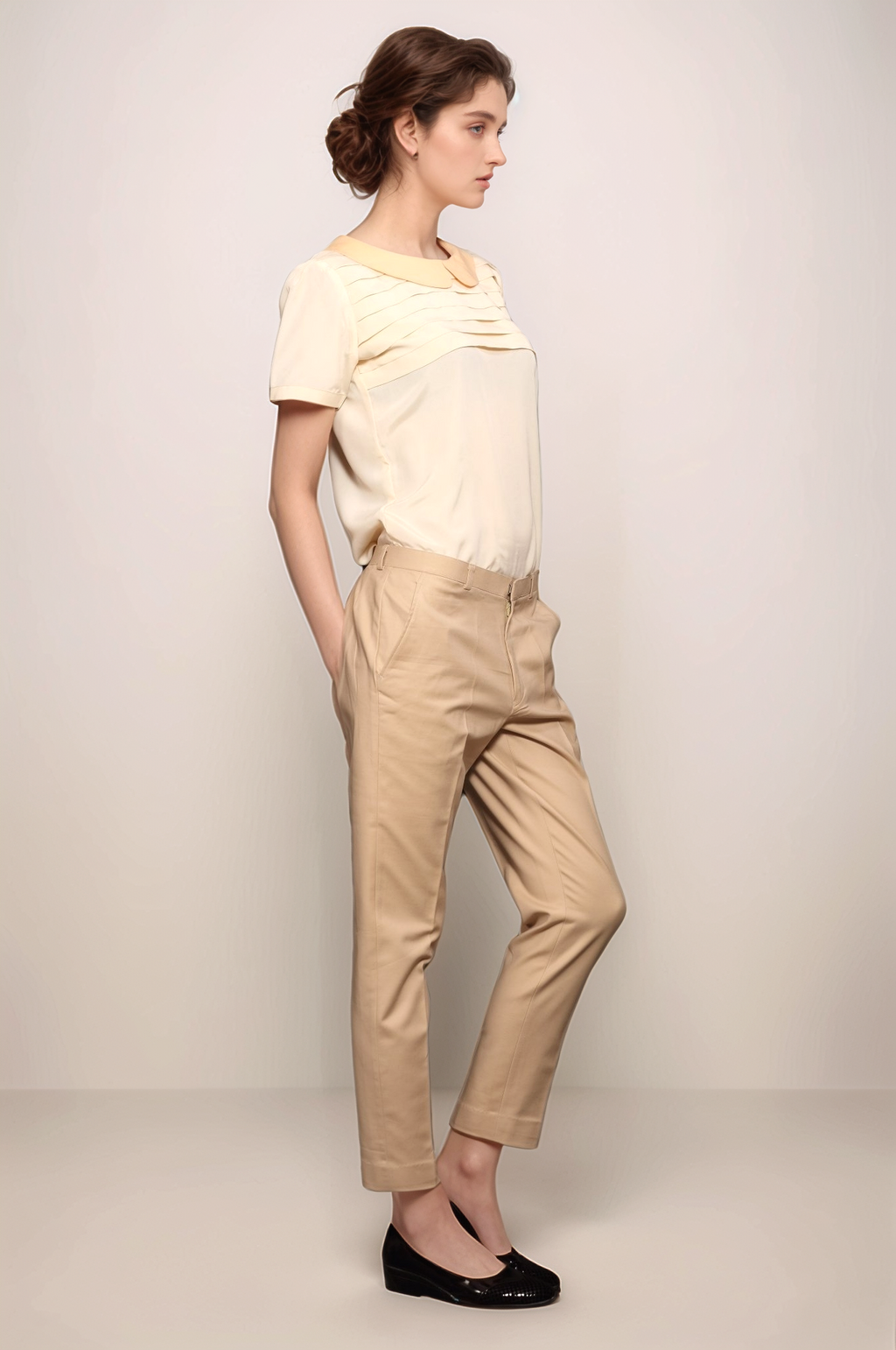 Beige Classy Trouser