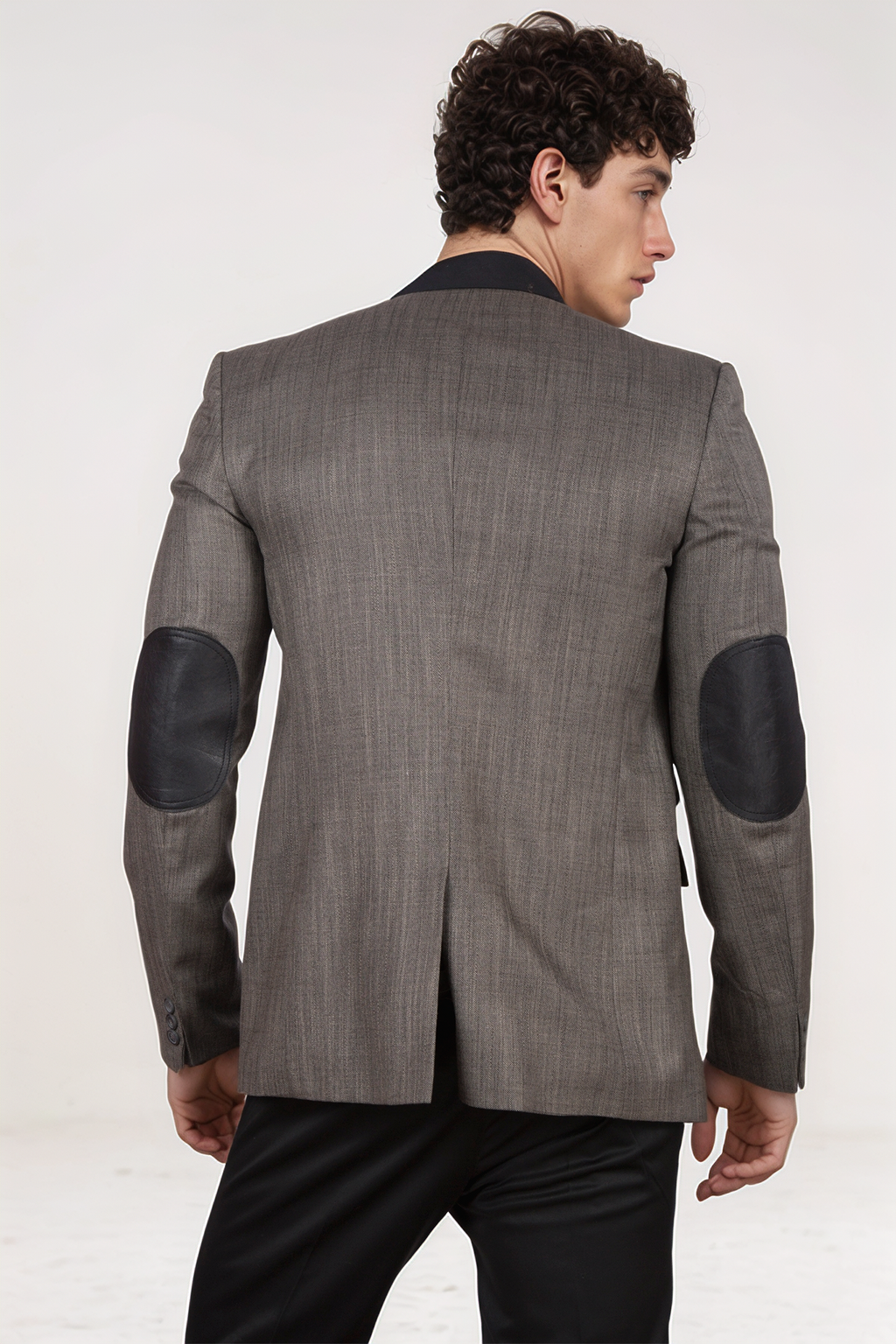 Dark Grey Textured Blazer