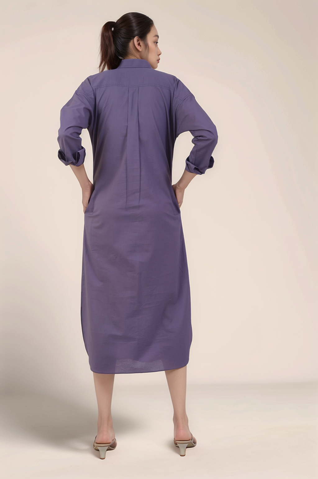 Dusty Purple Cotton Dress