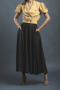 Black Circular Skirt - Dheeraj Sharma