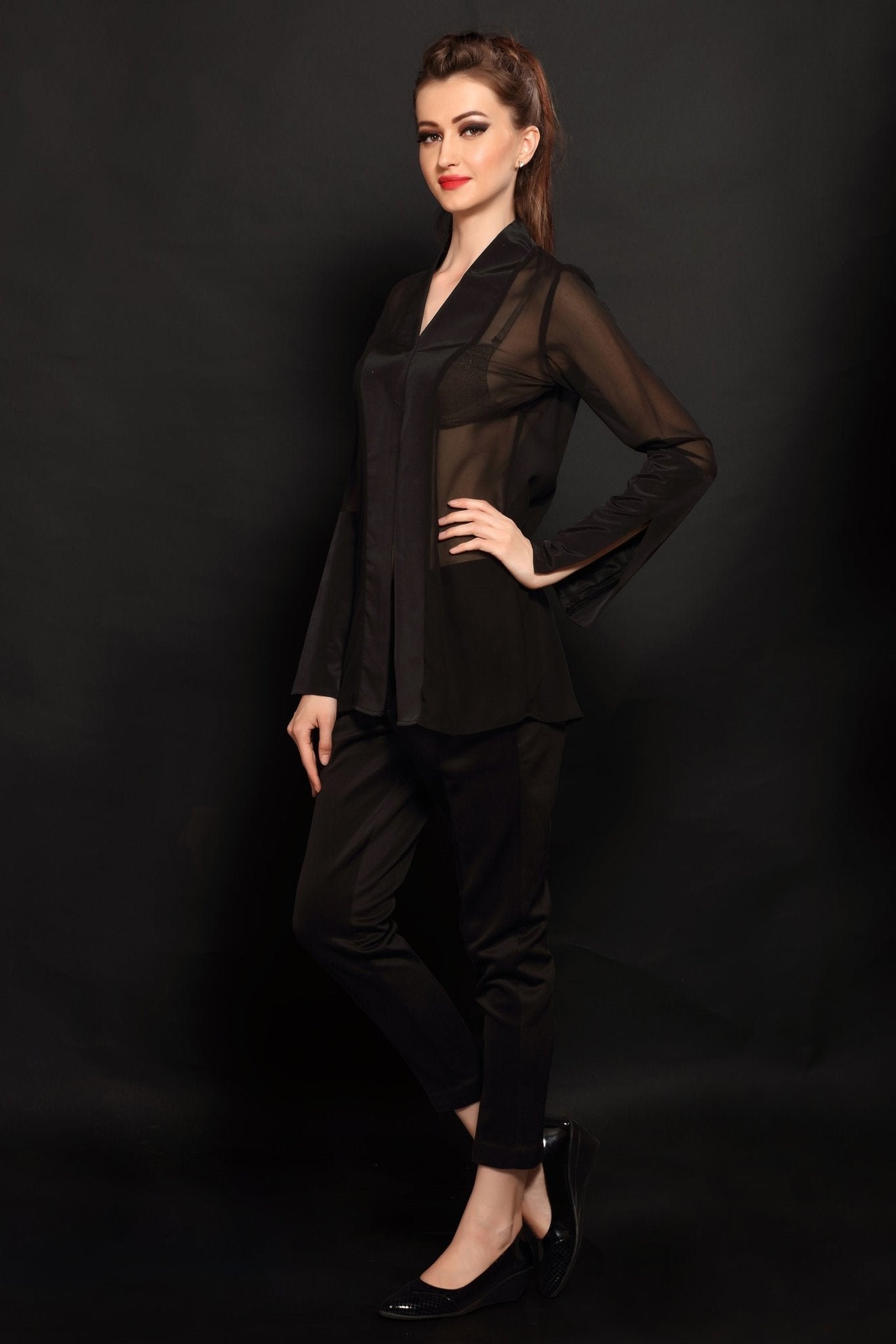 Black Panel Shirt - Dheeraj Sharma
