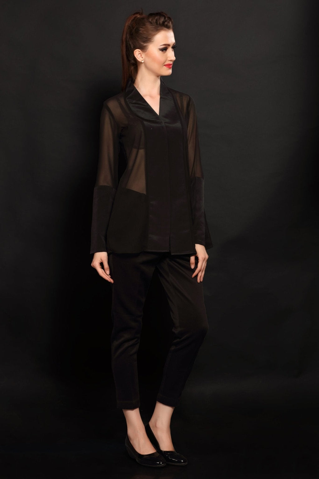 Black Panel Shirt - Dheeraj Sharma
