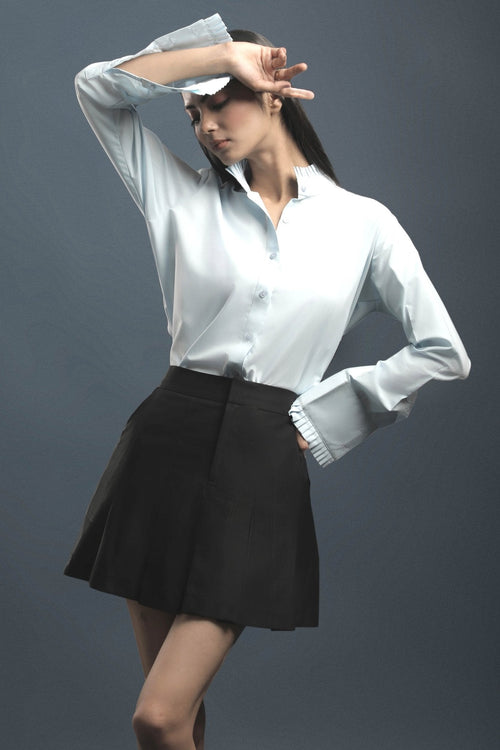 Black Pleated Skirt - Dheeraj Sharma