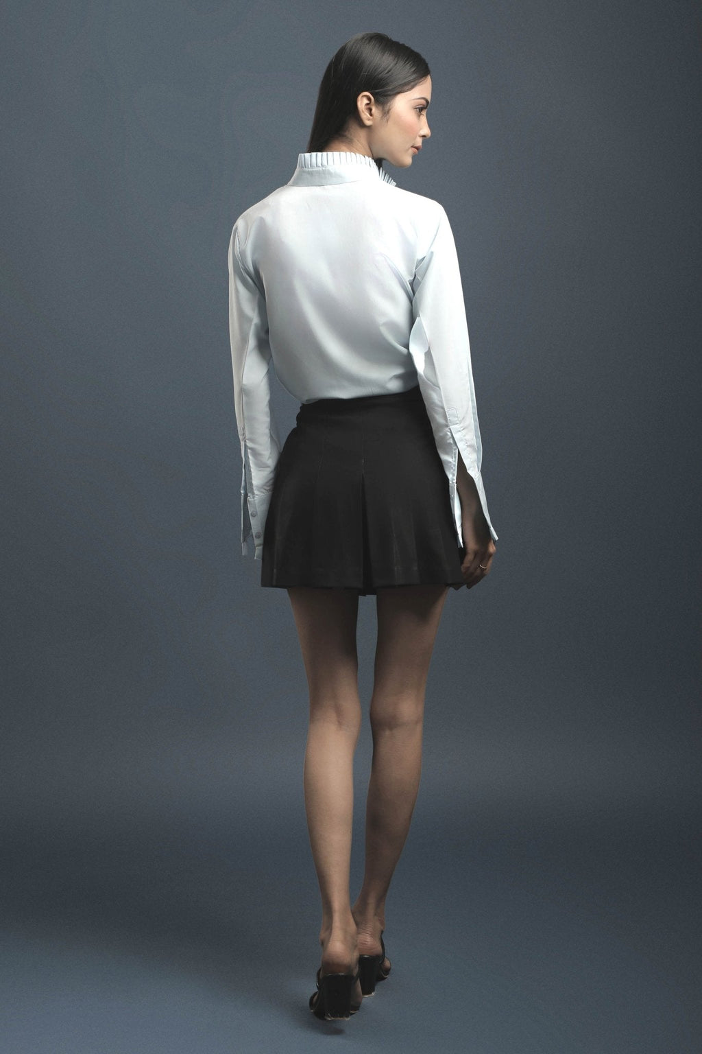 Black Pleated Skirt - Dheeraj Sharma