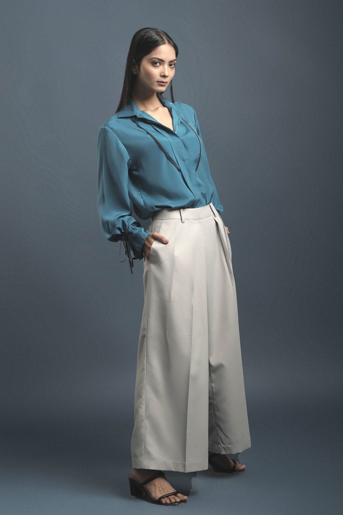 Grey Loose Pants - Dheeraj Sharma